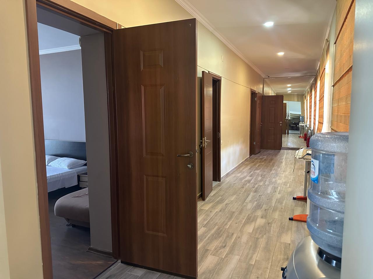 Hallway to guest rooms